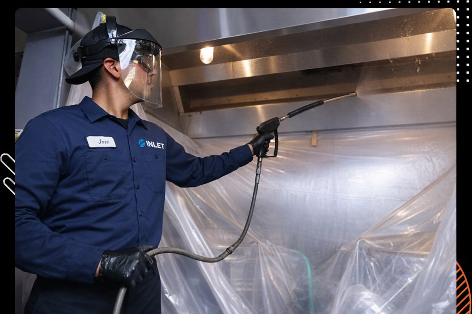 Commercial kitchen exhaust hood cleaning in Virginia Beach restaurant